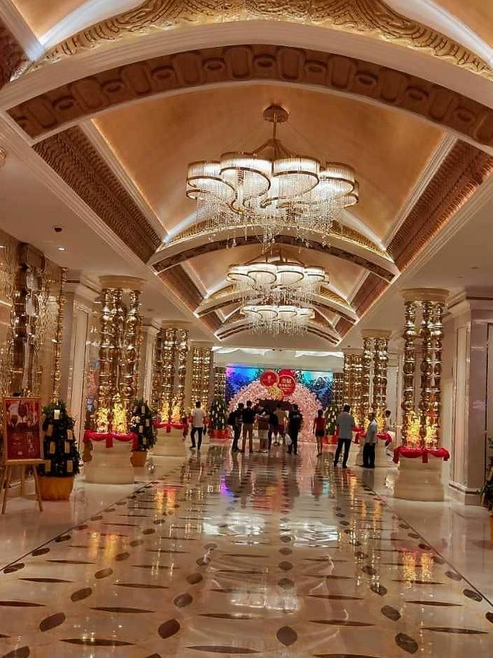 Luxury hotel lobby