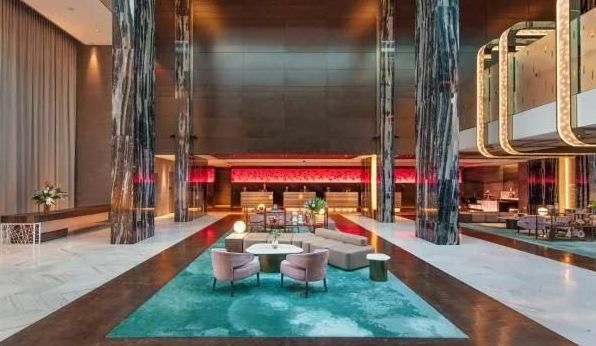 Luxury hotel lobby